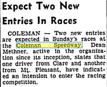 Coleman Speedway - Oct 6 1950 (newer photo)